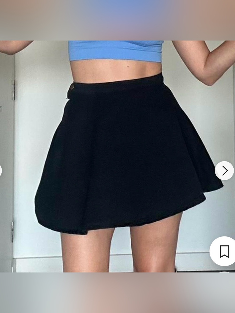 Black Flared Mini Skirt - Women's Classic A-Line